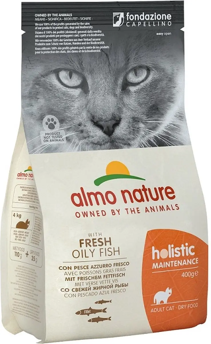 Almo Nature Holistic Witvis & Rijst Kattenvoer 12kg