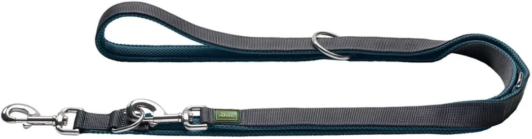 Hunter Looplijn Maldon Up Hondenriem 200x2cm - Petrol & Grijs
