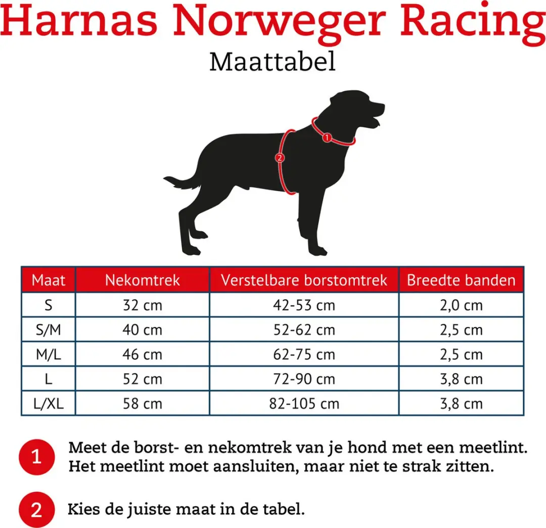 Hunter Norwegian Tuig - Zwart Large 65-75cm