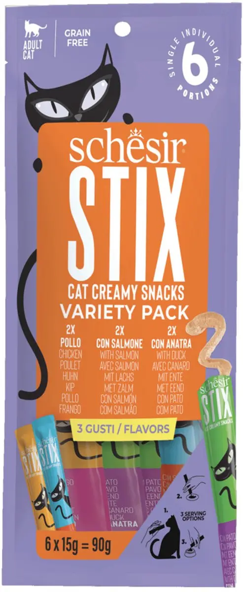 Schesir Kattensnacks Stix Variatie-Pack
