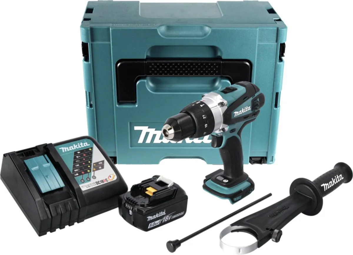 Makita DHP458RT1J Accu-klopboormachine 18V 91Nm - 2 snelheden - afbeelding 4 van 5