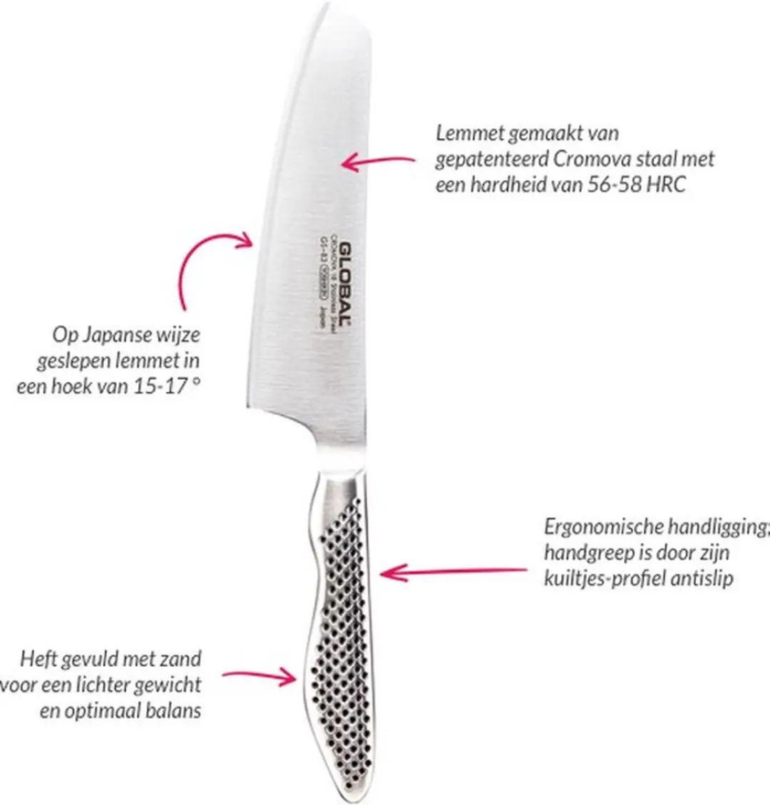 Global GS38 Officemes 9cm - Zilver