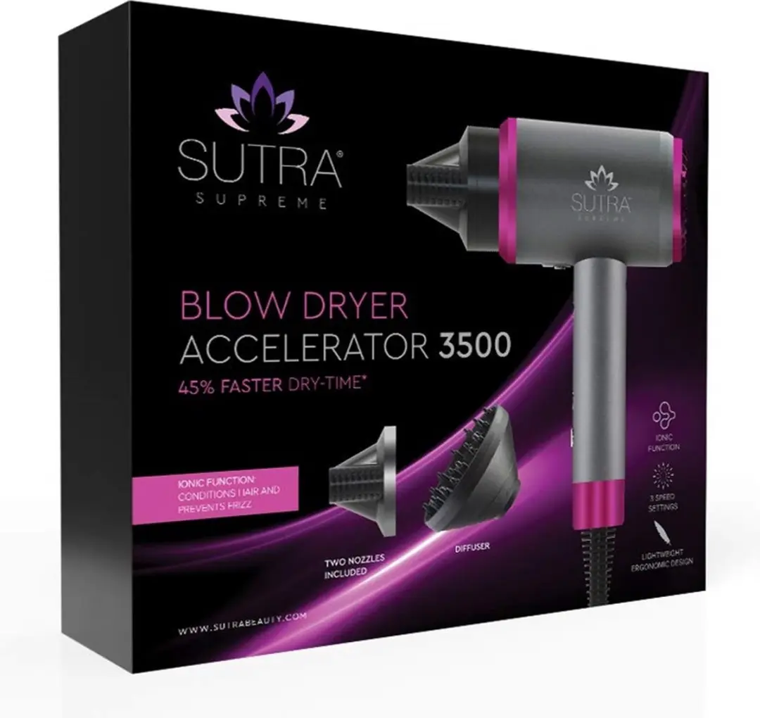 Sutra Accelerator 3500 Föhn - 1000W - Zwart