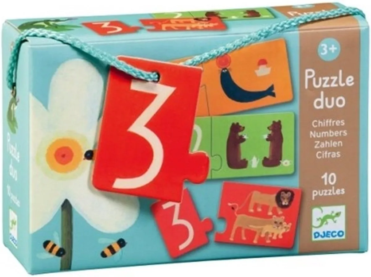 Djeco Puzzel Duo Getallen - Multicolor - afbeelding 5 van 6