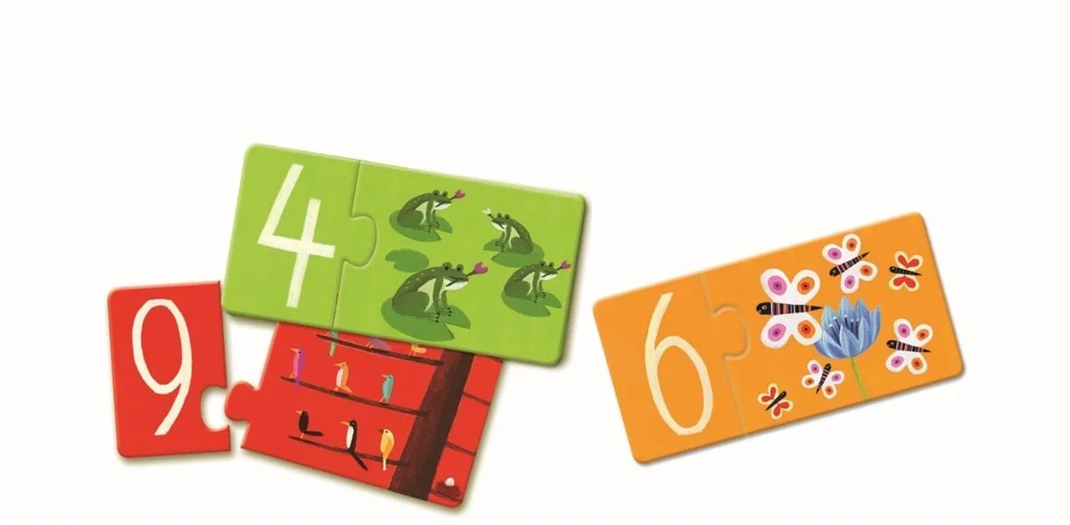Djeco Puzzel Duo Getallen - Multicolor - afbeelding 2 van 6