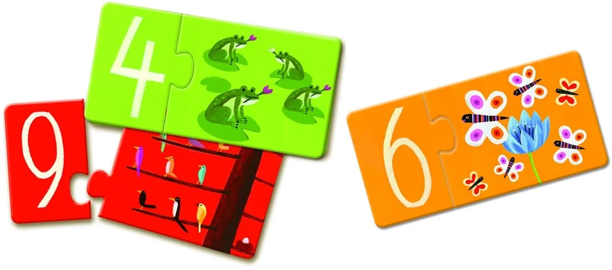 Djeco Puzzel Duo Getallen - Multicolor - afbeelding 6 van 6