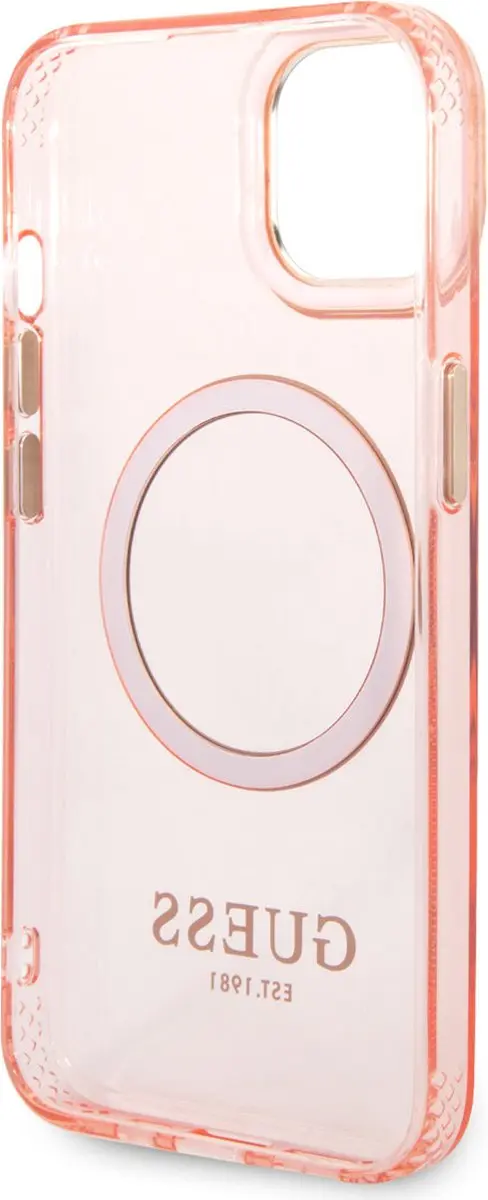 GUESS TPU Smartphonehoesje iPhone 14 - Roze - MagSafe - afbeelding 6 van 6
