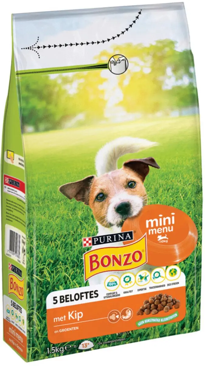 Bonzo Mini Menu Hondenvoer Kip 1.5kg