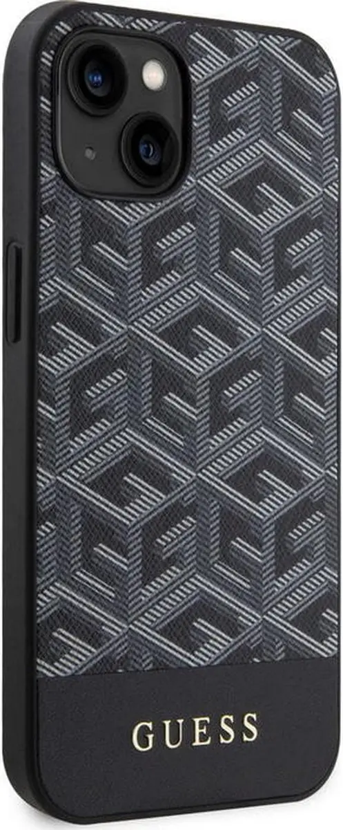 Guess G-Cube Back Case MagSafe - iPhone 14 Zwart
