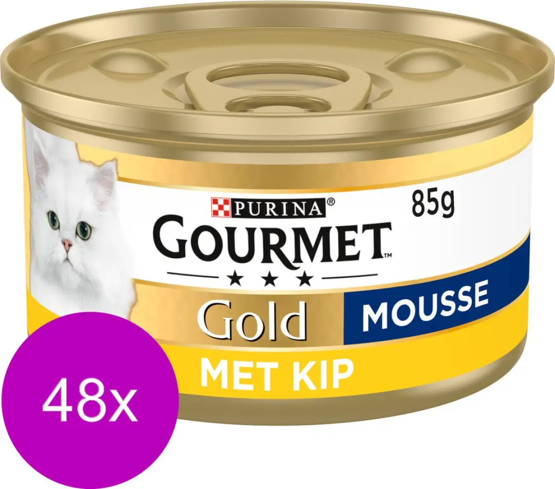 Gourmet Gold Mousse Kattenvoer 85g - 48 Stuks