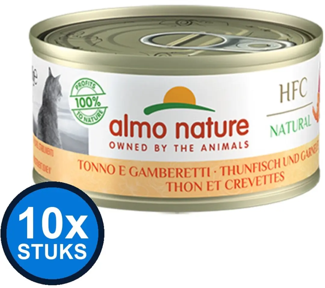 Almo Nature HFC Tonijn & Garnaal Natvoer Kattenvoer 70g