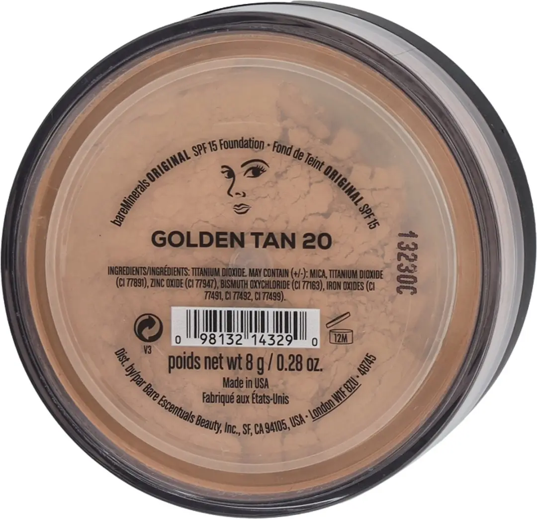 Bareminerals Original Foundation SPF15 20 Golden Tan - 8g - afbeelding 6 van 6
