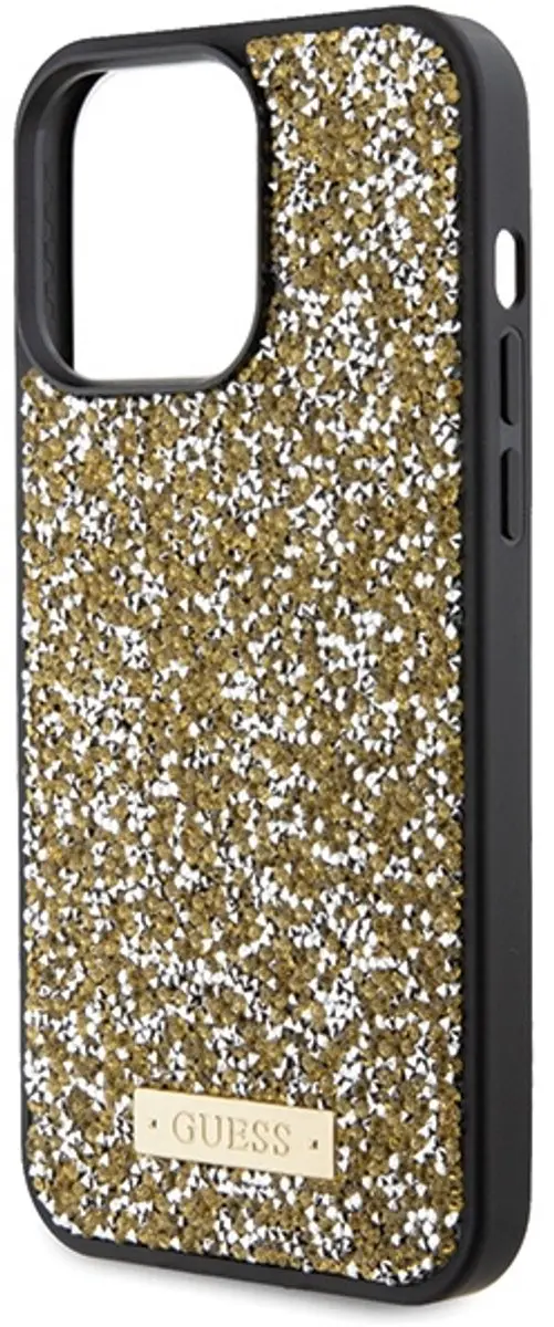 GUESS Rhinestones Back Case - iPhone 15 Pro Max - Goud