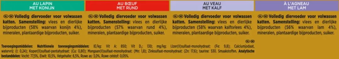Gourmet Gold Mousse Rund/Konijn/Kalf/Lam 24x85g