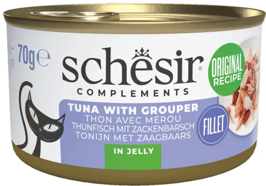 Schesir Complementary Kattenvoer Tonijn & Zeebaars in Gelei