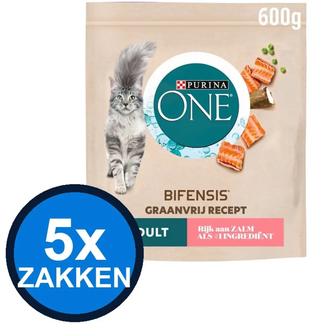 Purina ONE Adult Zalm Graanvrij Kattenvoer Droogvoer