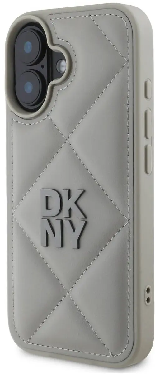 DKNY Hoesje iPhone 16 Plus DKHCP16MPQDSLG - Gewatteerd Grijs