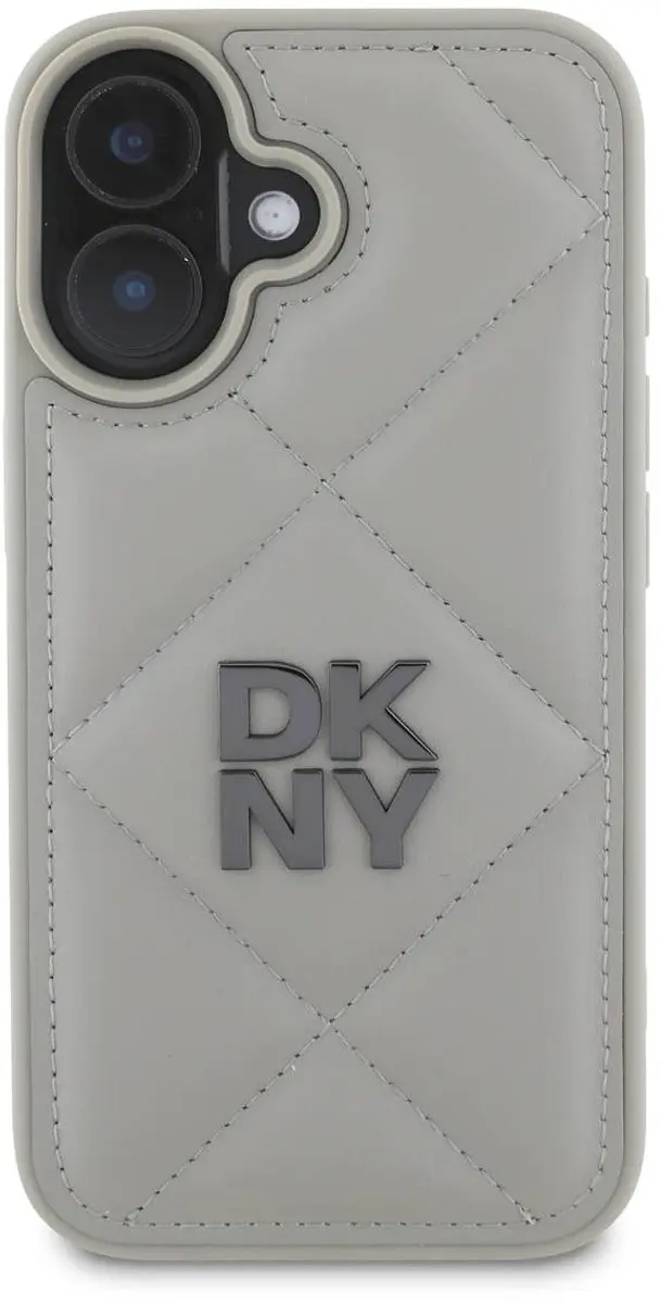 DKNY Hoesje iPhone 16 Plus DKHCP16MPQDSLG - Gewatteerd Grijs