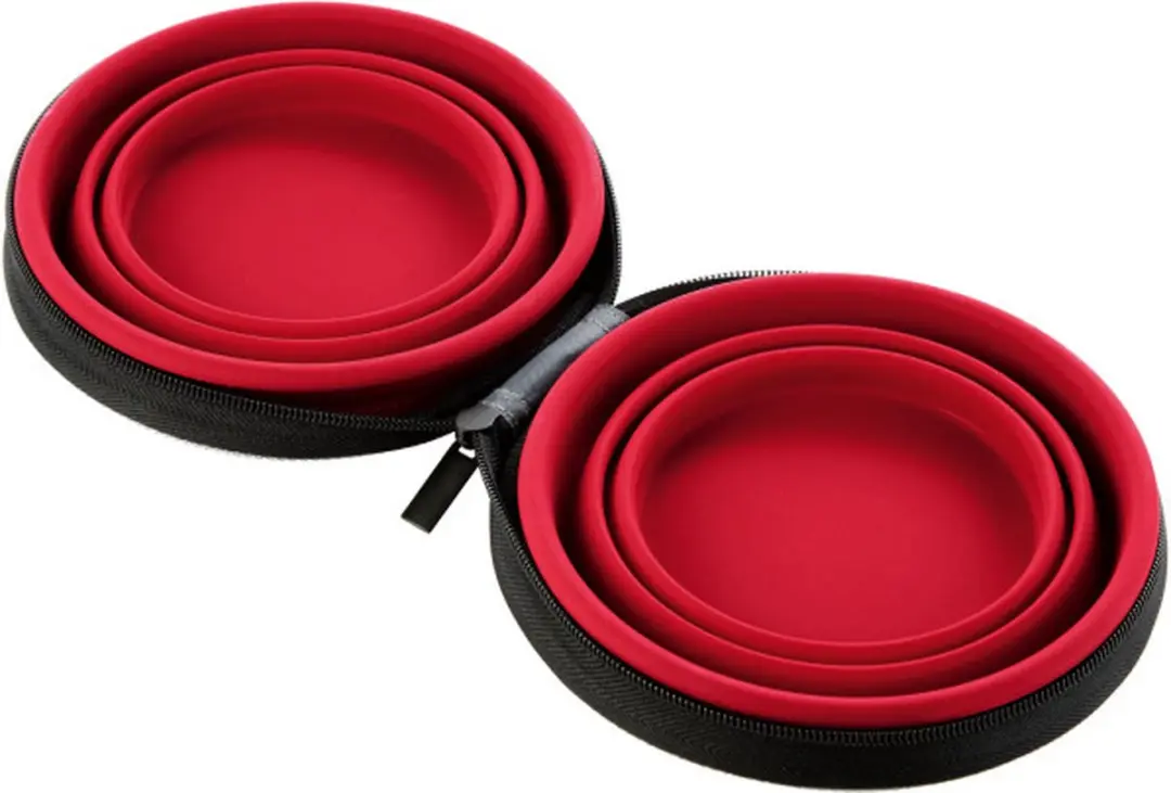 Hunter Opvouwbare Voerbak Set Rood