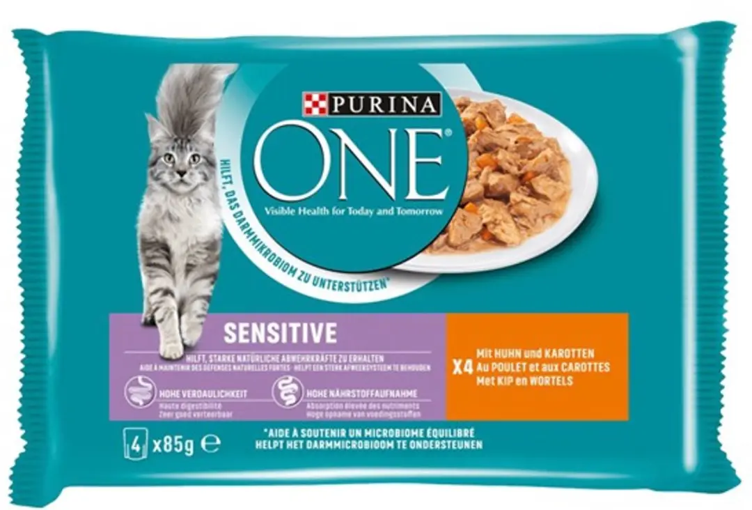 Purina ONE Nat Kattenvoer Sensitive Kip & Tonijn - 8x85g - afbeelding 6 van 6