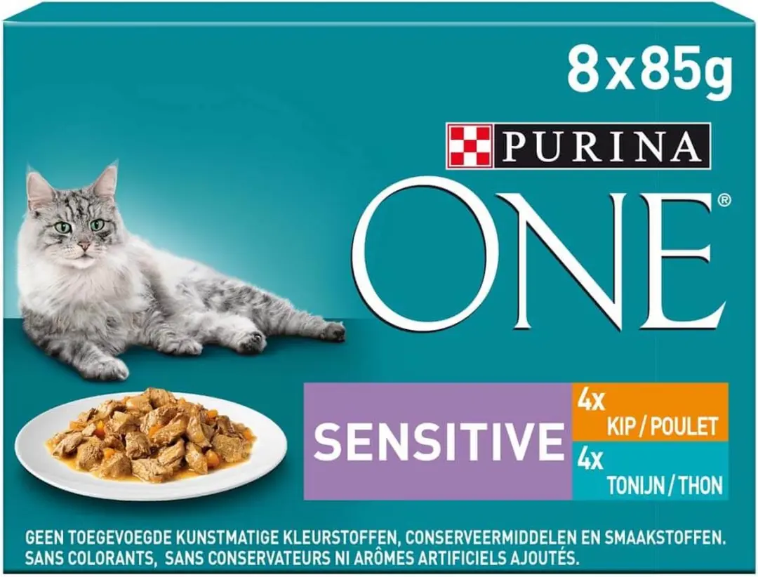 Purina ONE Nat Kattenvoer Sensitive Kip & Tonijn