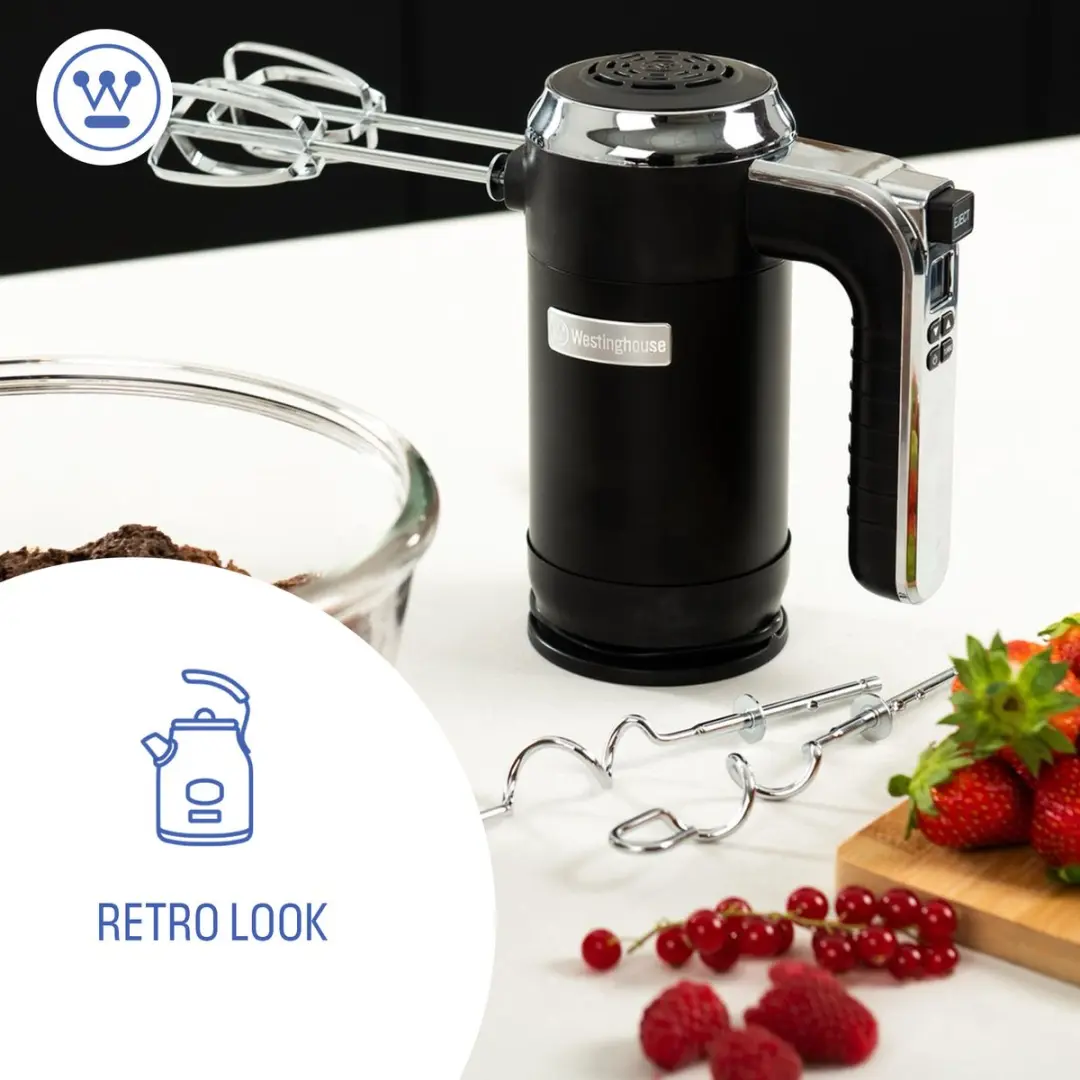 Westinghouse Retro Handmixer WKHM250BK - 350W - Zwart