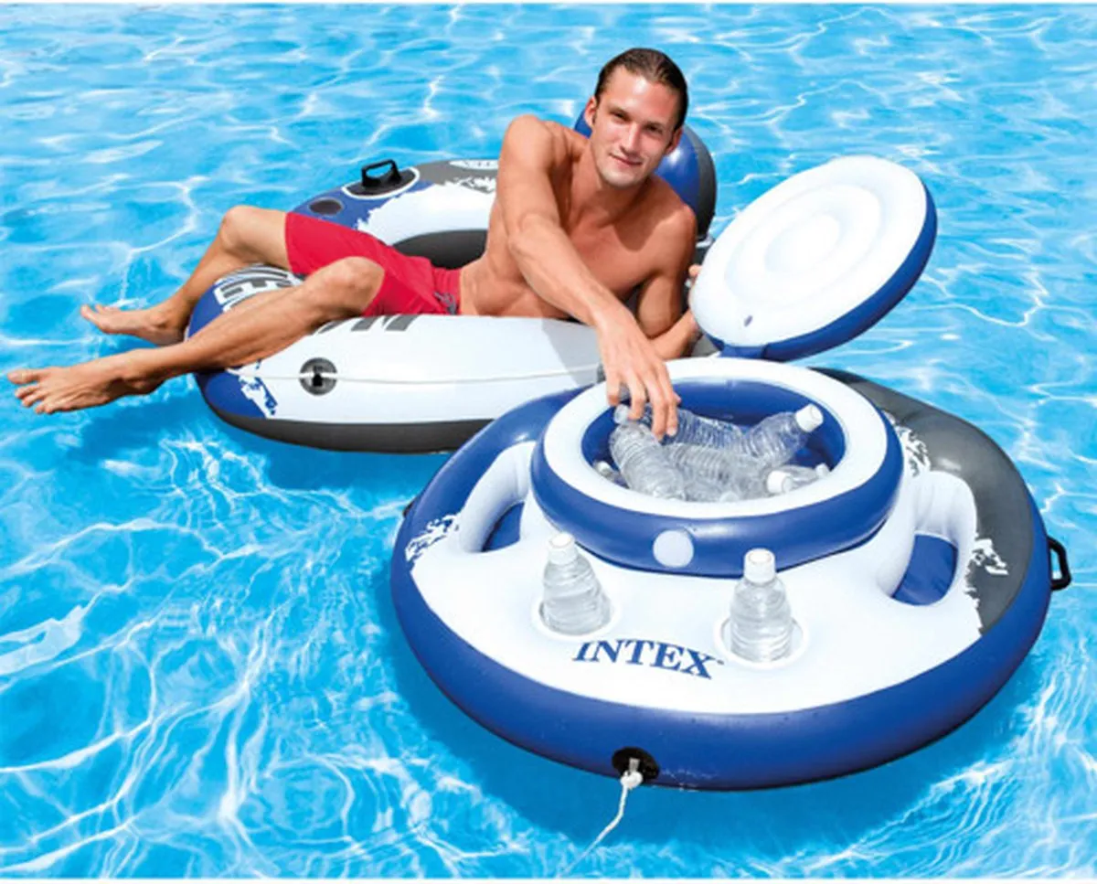 Intex Mega Chill Koelbox 56822NP - 89 cm - Wit/Blauw/Zwart