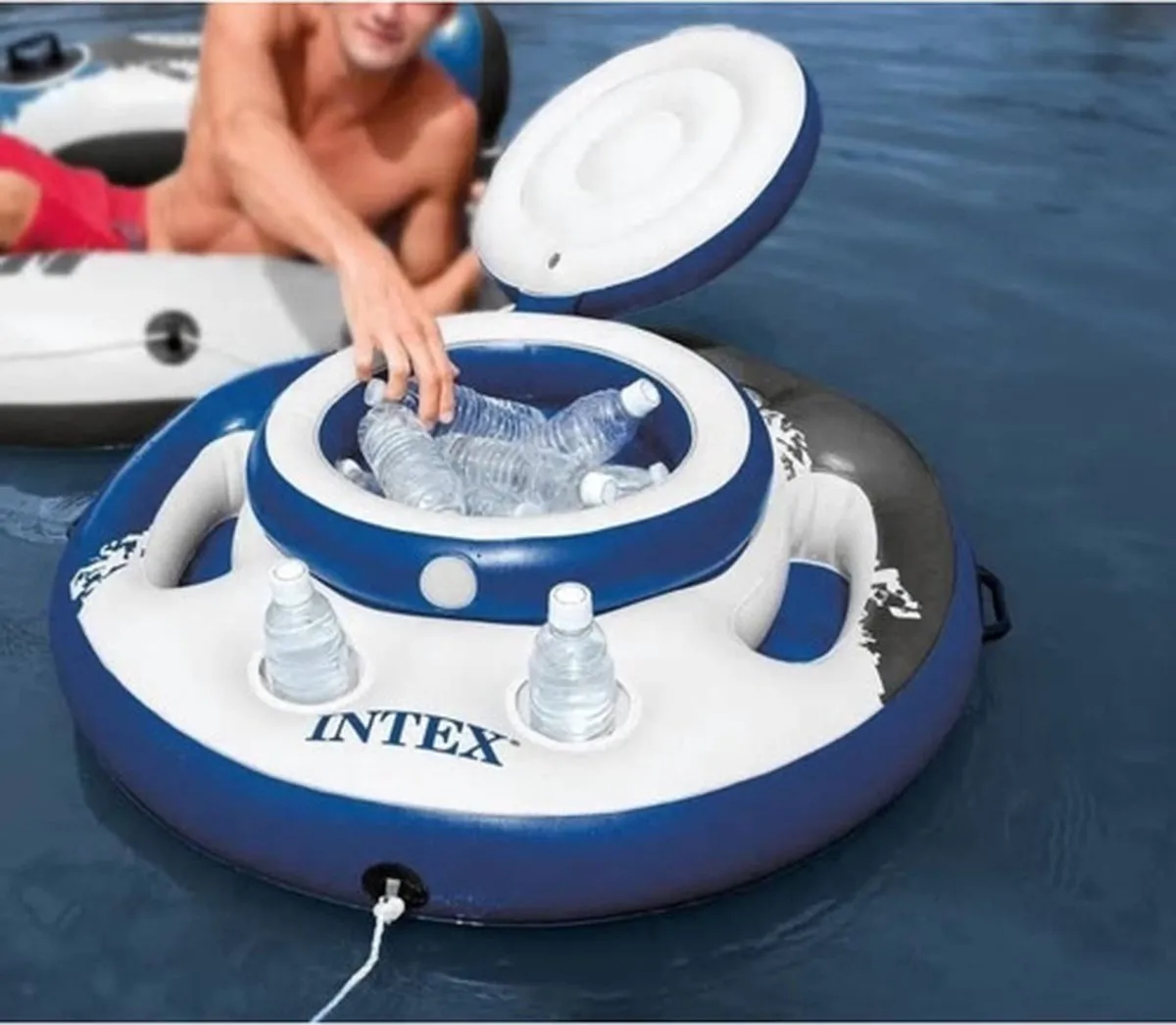 Intex Mega Chill Koelbox 56822NP - 89 cm - Wit/Blauw/Zwart