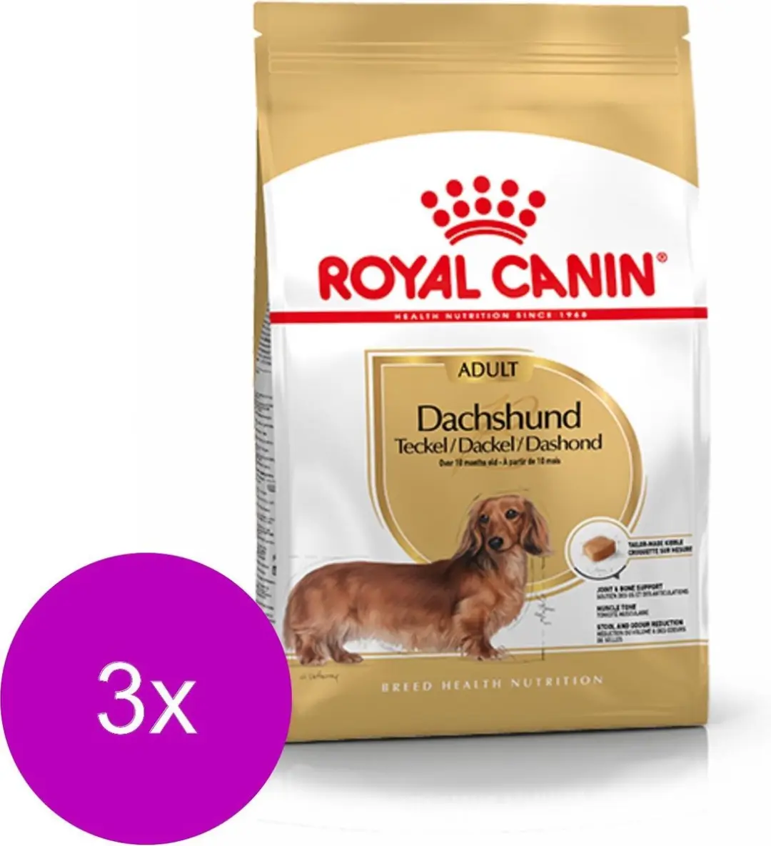 Royal Canin Dachshund Adult Hondenvoer - 3x1,5 kg