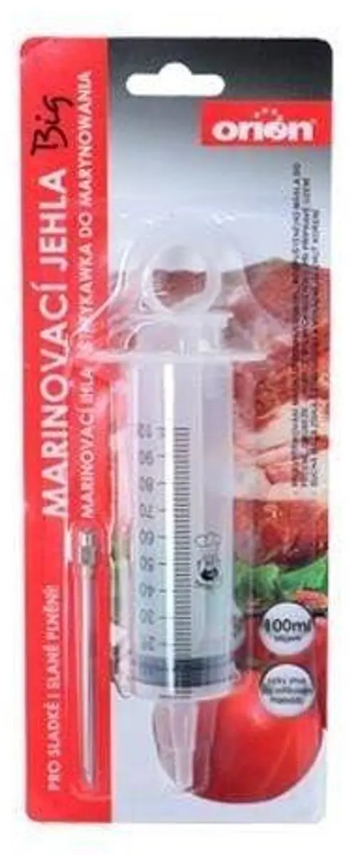 Orion Injektiespuit voor Marinade 100ml - Roestvrijstaal