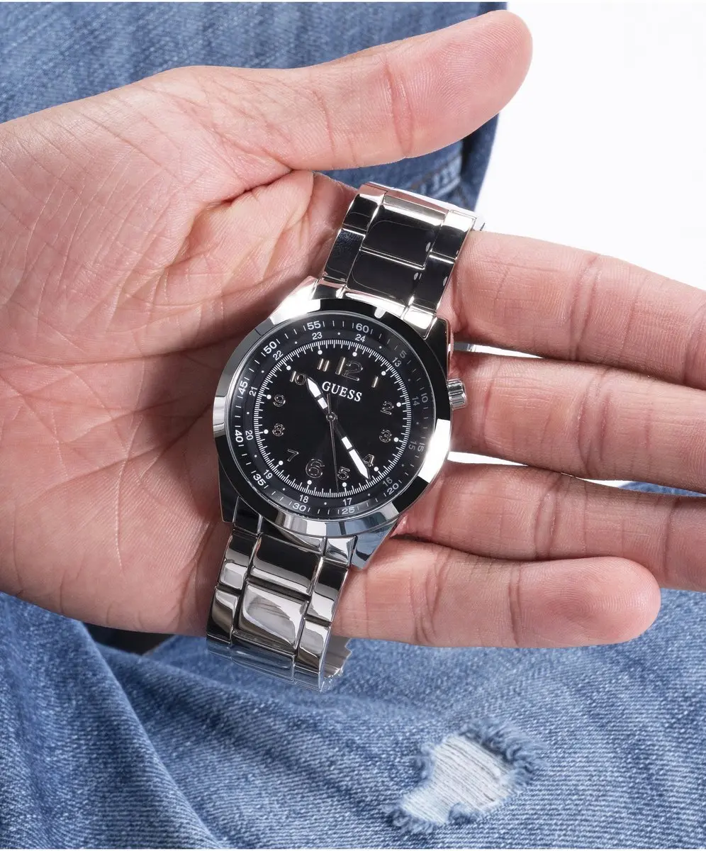 Guess Max Horloge GW0493G1 - Zilver - Roestvrij staal