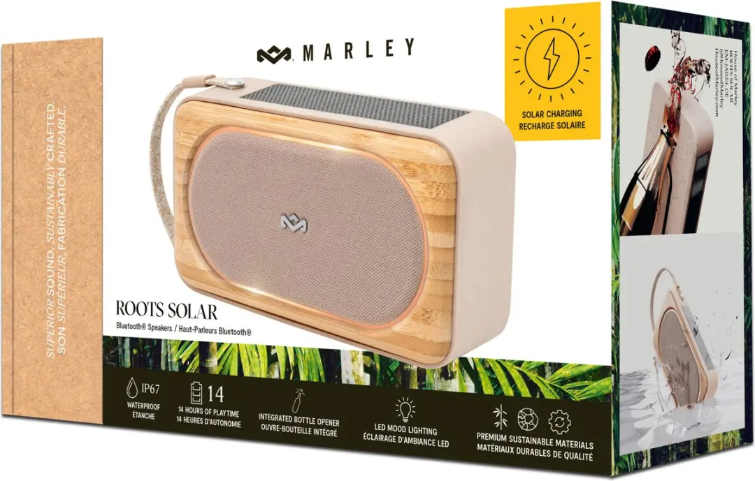 House of Marley Roots Solar EM-JA023-CE Draadloze Speaker - 20W - 19u - Cream