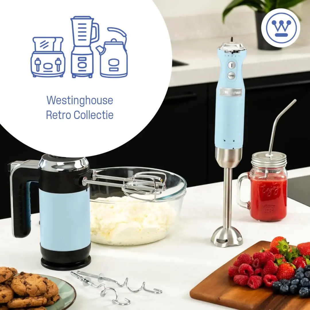 Westinghouse WKHM250BU Handmixer - 350W - Blauw - afbeelding 6 van 6