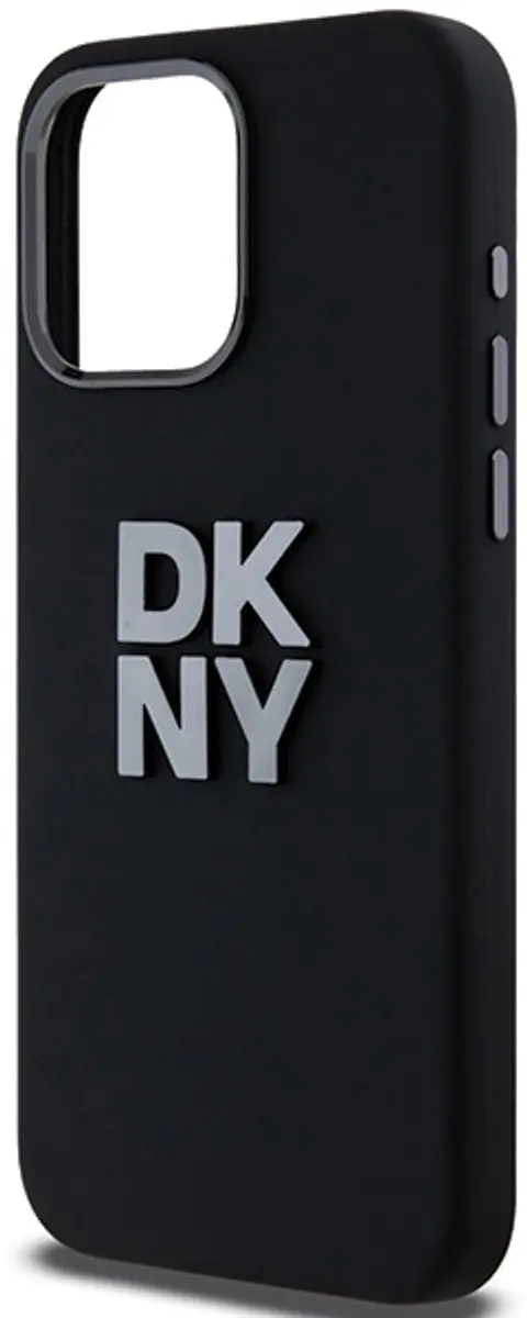 DKNY Silicone Metal Logo Back Case Zwart - iPhone 15 Pro Max - afbeelding 6 van 6