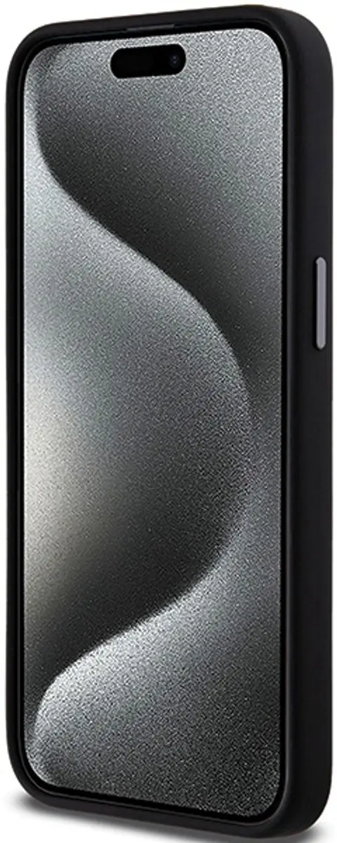 DKNY Silicone Metal Logo Back Case Zwart - iPhone 15 Pro Max