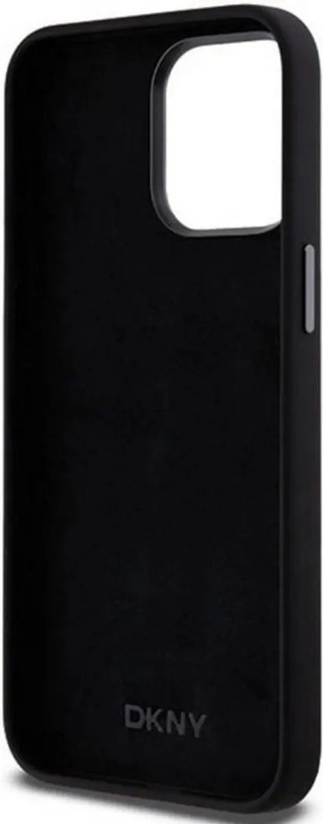 DKNY Silicone Metal Logo Back Case Zwart - iPhone 15 Pro Max