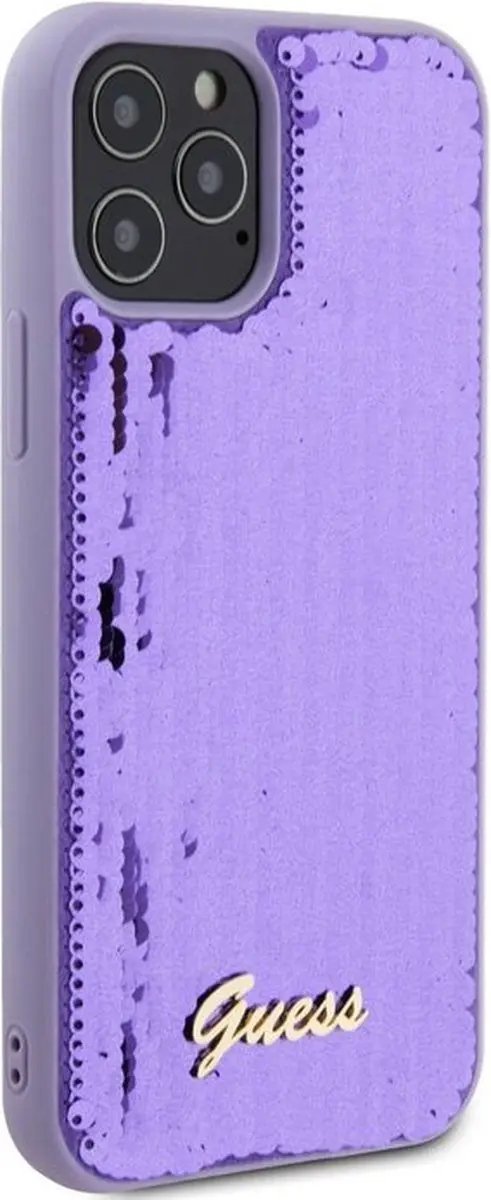 Guess Sequins Back Case Paars - CG-Mobile