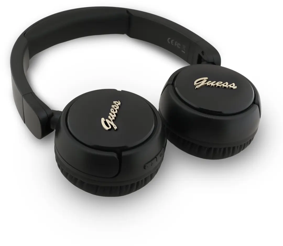 GUESS BHV6 Script Metal Logo Headphone - Zwart
