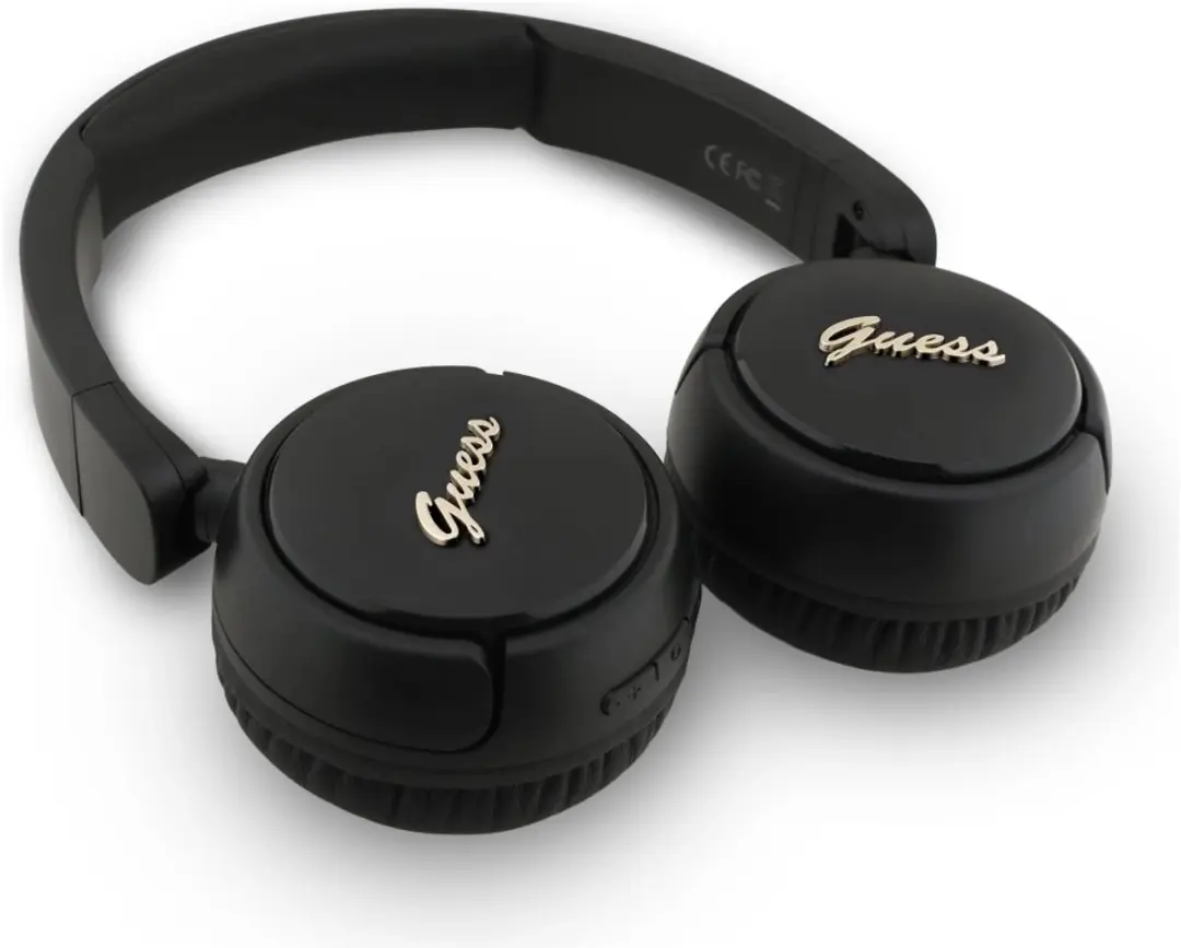 GUESS BHV6 Script Metal Logo Headphone - Zwart