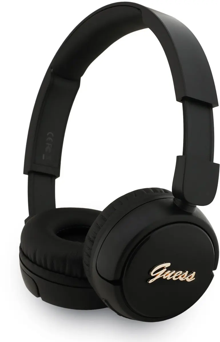 GUESS BHV6 Script Metal Logo Headphone - Zwart