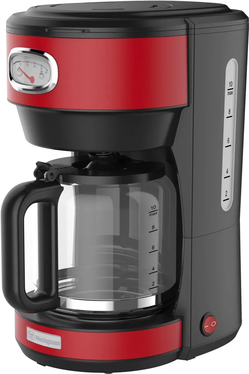 Westinghouse WKCMR621 Retro Filterkoffiezetapparaat 1000W - 10 Koppen - 1,25L - Rood