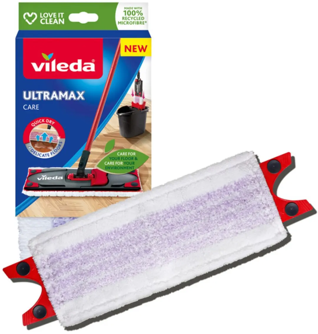 Vileda Ultramax Care Navulling Rood - 6 Stuks