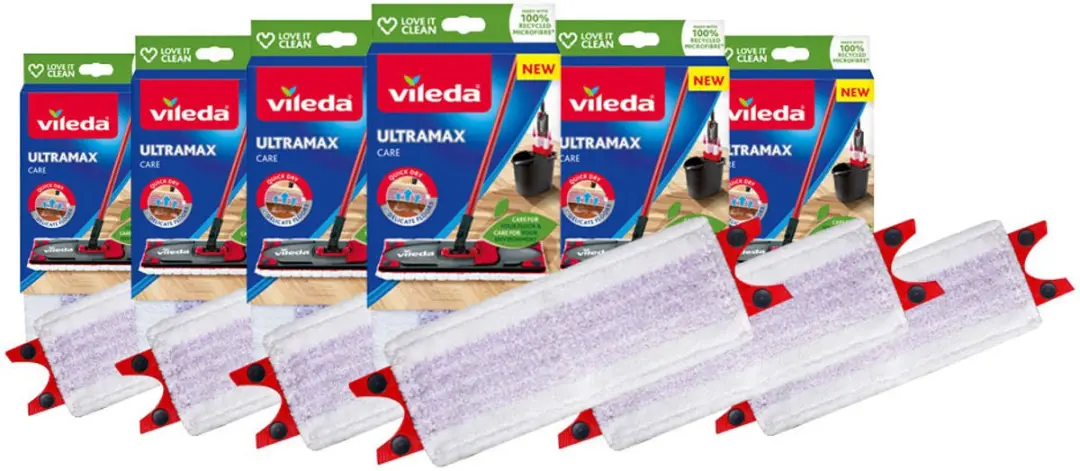 Vileda Ultramax Care Navulling Rood