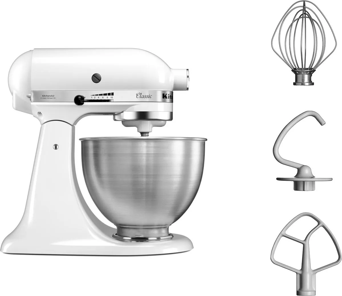 KitchenAid 5K452WW Mengkroon - Roestvrijstaal
