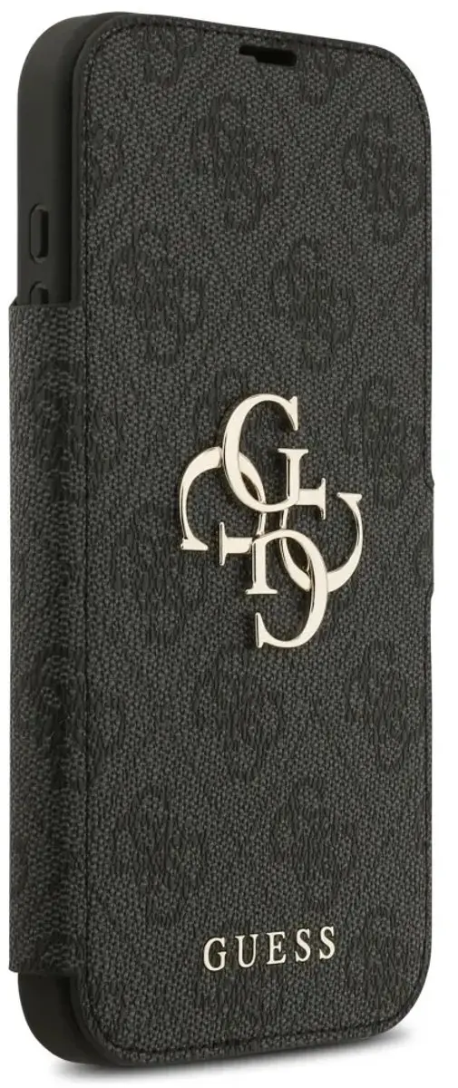 GUESS 4G Big Metal Logo Book Wallet Case iPhone 17 Pro Max - Zwart - afbeelding 6 van 6