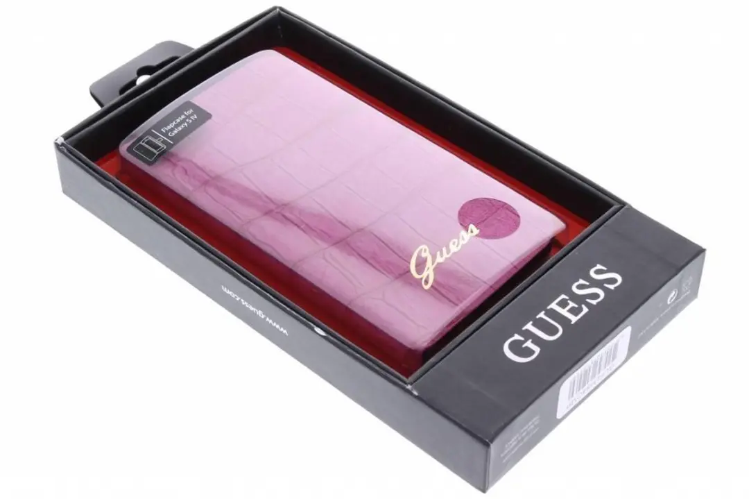 GUESS Crocodile Samsung Galaxy S4 VE Folio Hoesje - Roze - afbeelding 6 van 6
