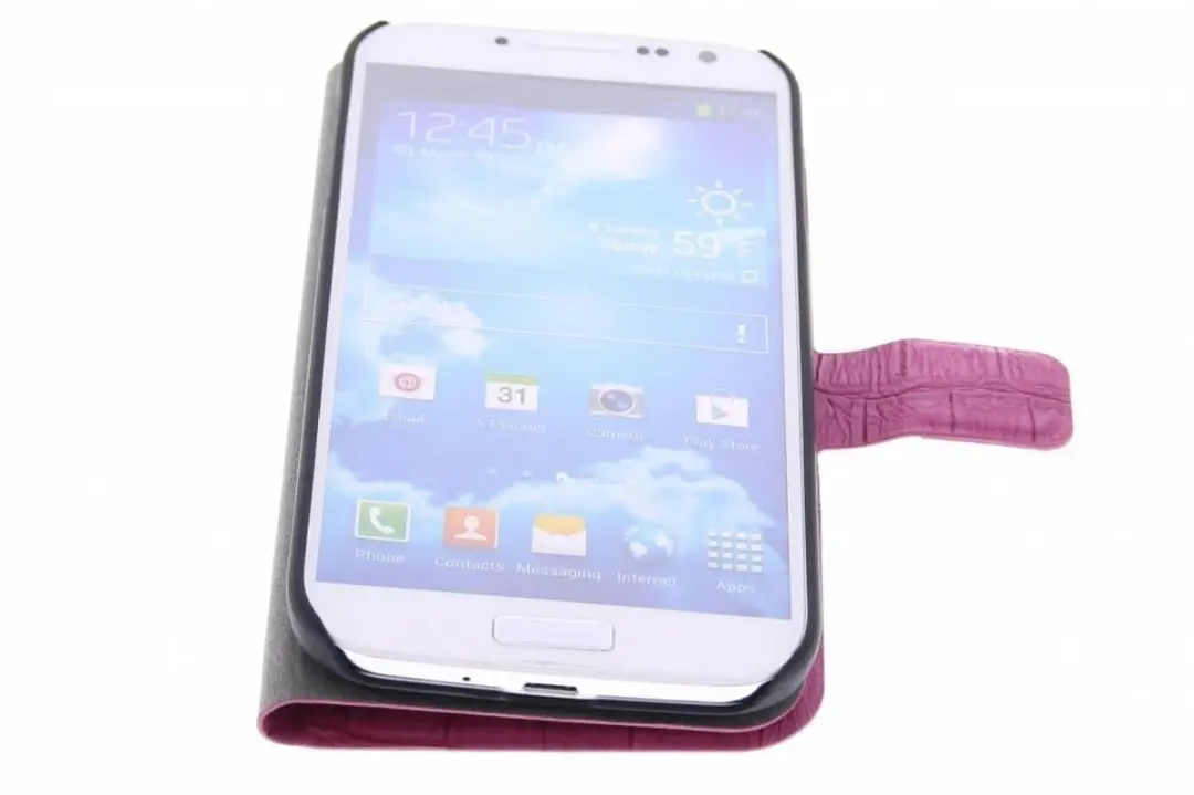 GUESS Crocodile Samsung Galaxy S4 VE Folio Hoesje - Roze