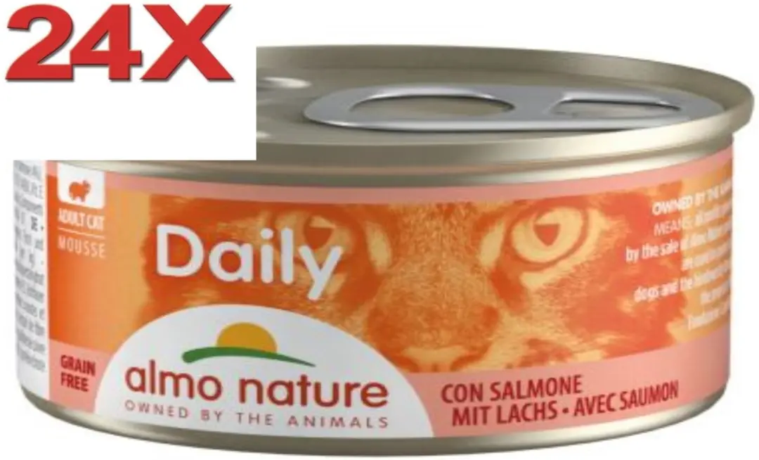 Almo Nature Dailymenu Kattenvoer Blik Mousse Zalm 24x85g