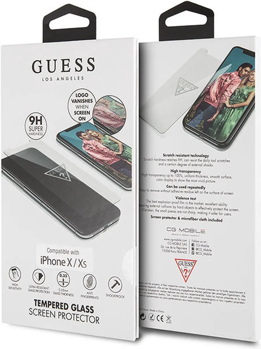 GUESS Tempered Glass Screenprotector iPhone X/XS - 5,8"