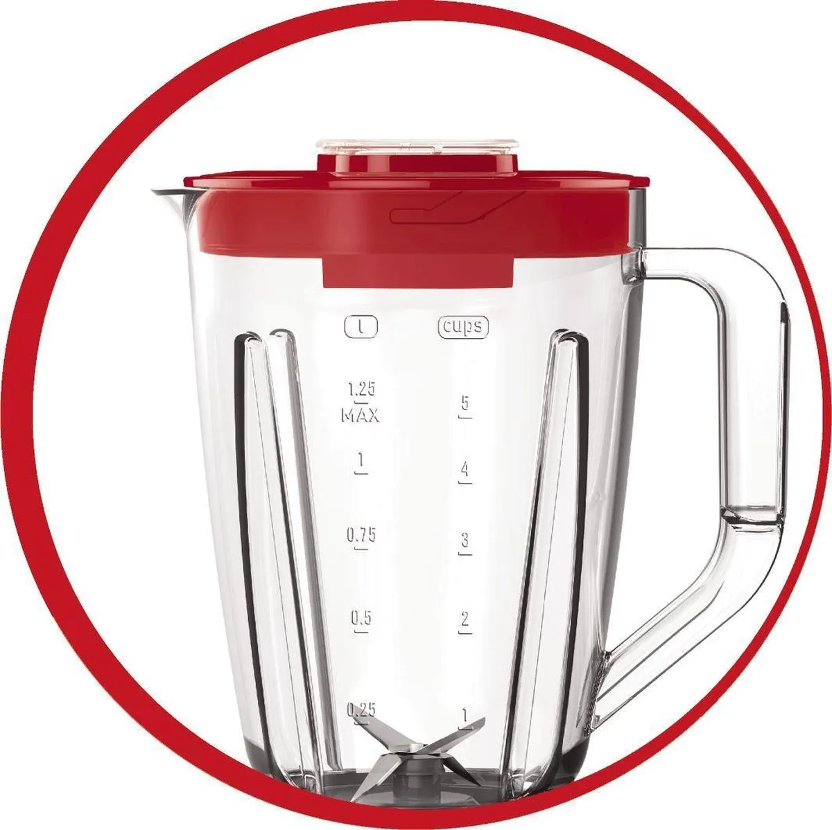 Moulinex Blendforce LM420510 Blender - 600W - Rood
